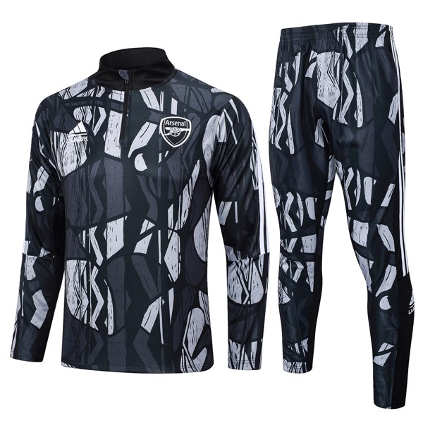 Sudadera De Training Arsenal 2024 2025 Negro Gris 3